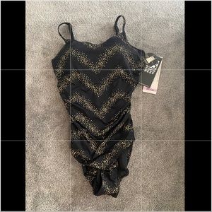 Coco Reef Black/Gold Polka Dot One Piece 38C-cup